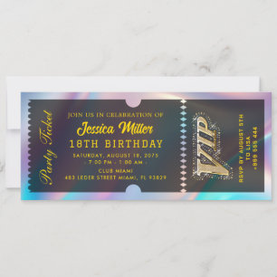 Convites Passe de Evento de Celebração Glam