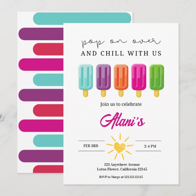 Convites Passe Por Aqui (Frente/Verso)