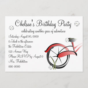 Convites Passeio de bicicleta Daisy