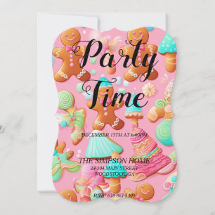 Convites Passeio de Natal do Whimsical Gingerbird Man