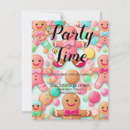 Convites Passeio de Natal do Whimsical Gingerbird Man