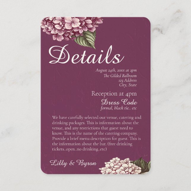 Convites PASSION | Wedding Detail Invite (Frente)