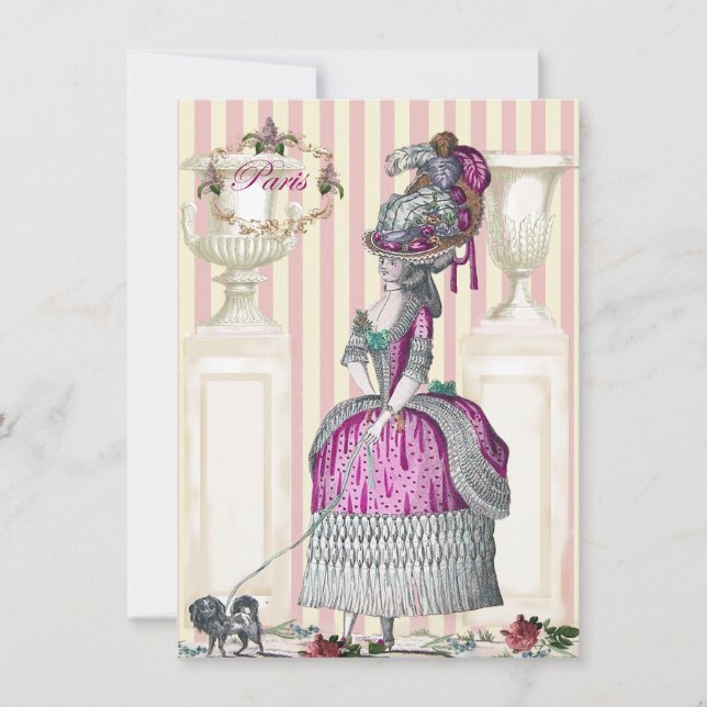 Convites Passo da manhã ao largo dos Champs-Élysées (Frente)