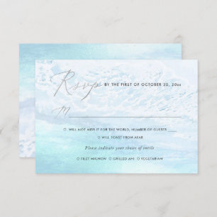 Convites Pasta Azul PixDezines, RSVP de Praia w Refeição