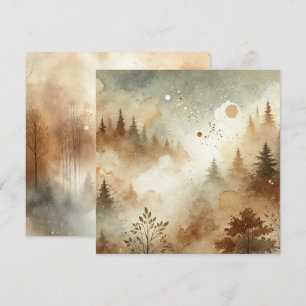 Convites Pasta de Cravagem da Floresta de Aquarela Automáti