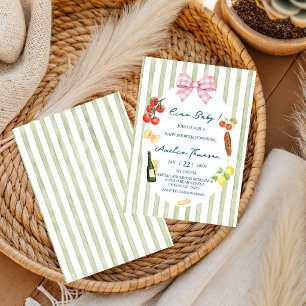 Convites Pasta e Chupetas, Tchau Bebê, Chás de Bebê Italian