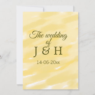 Convites Pastel amarelo-manteiga, casamento do casal le