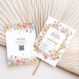 Convites Pastel Bloom Floral Chá de panela