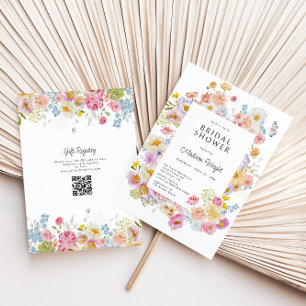 Convites Pastel Bloom Floral Chá de panela