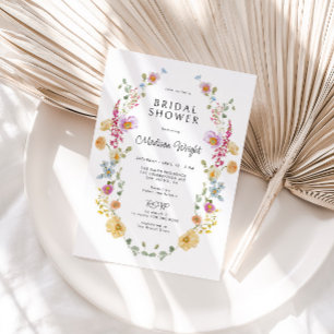 Convites Pastel Bloom Floral Chá de panela