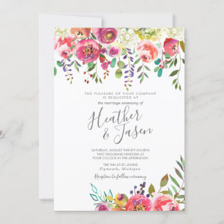 Convites Pastel Blooms Fantasy Casamento Floral