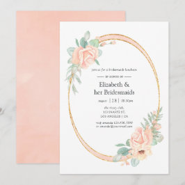 Convites Pastel Blush Floral Bridesmaids
