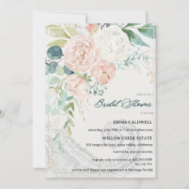 Convites Pastel Bouquet Bridal Shower Invitation