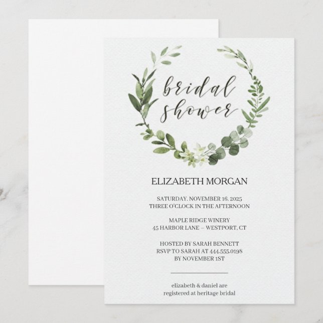 Convites Pastel Bouquet Bridal Shower Invitation Floral (Frente/Verso)