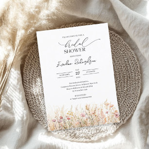 Convites Pastel colorido primavera de aquarela flores silve