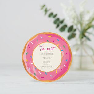 Convites Pastel d'água Dois doce segundo aniversário