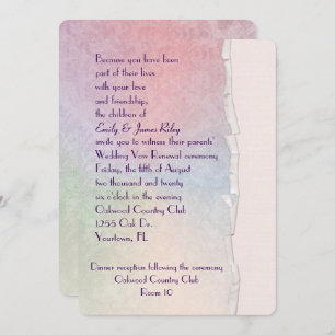 Convites Pastel Damask com borda rasgada