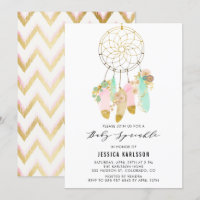 Pastel Dreamcatcher Faux Gold Foil Baby Sprinkle