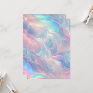 Convites Pastel Dreamscape: Notebook Holográfico Whirl