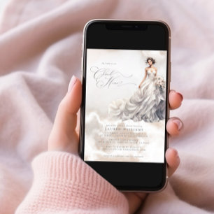 Convites Pastel Ela está no Chá de panela dos Sonhos da Nuv