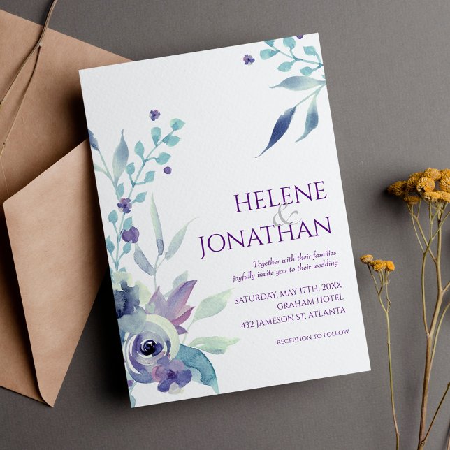 Convites Pastel Elegant Floral Modern Boho Wedding (Criador carregado)