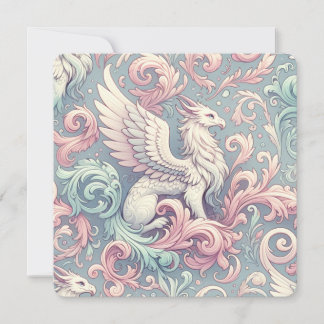 Convites Pastel Fantasy Griffin