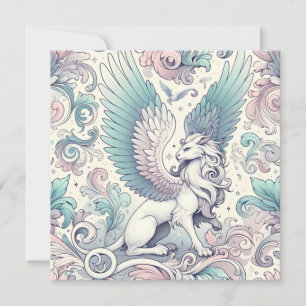 Convites Pastel Fantasy Griffin