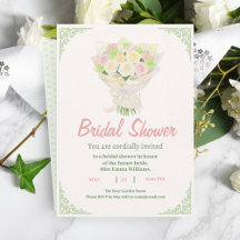 Pastel Floral Bridal Shower Invite – Japanese 