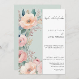 Convites Pastel Floral Elegance Invitation Design