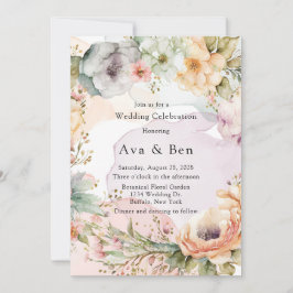 Convites Pastel Florals e Casamento com Tinta Álcool