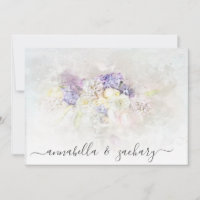 *~* Pastel Flowers PHOTO RSVP QR AR AR26 WEDDING