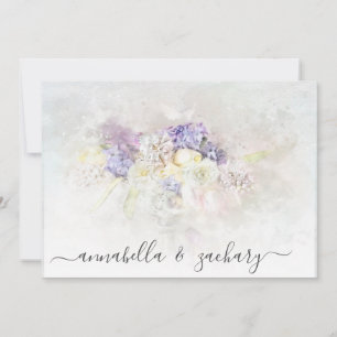 Convites *~* Pastel Flowers PHOTO RSVP QR AR AR26 WEDDING