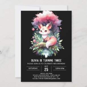 Convites Pastel Fox Birthday