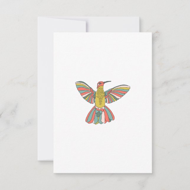 Convites Pastel Hummingbird (Frente)