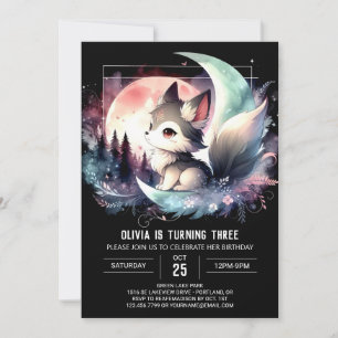 Convites Pastel Jungle Wolf Birthday