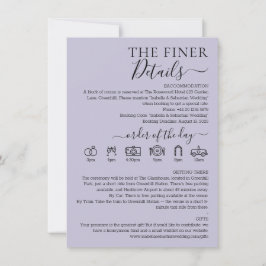 Convites Pastel Lavender Lilac Wedding Finer Details