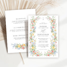 Convites Pastel Macio Ornato Primavera Tudo em Um Casamento
