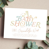 Pastel Modern Sweet e Elegante Chá de fraldas