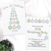 Pastel Ornaments Modern Christmas Tree Party