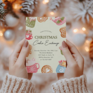Convites Pastel Playful Natal Cookie Exchange Party