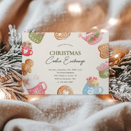 Convites Pastel Playful Natal Cookie Exchange Party