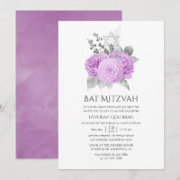 Pastel Purple e Silver Vintage Rosa Bat Mitzvah