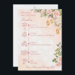 Convites Pastel rose Moroccan lanterns baby shower timeline<br><div class="desc">Pastel cream pink roses with Moroccan lanterns Indian baby shower timeline</div>