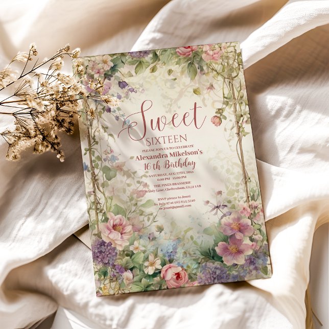 Convites Pastel Selvagens Romântico 16 (Criador carregado)