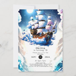 Convites Pastel Ship Ahoy Pirate Ahoy Aniversário
