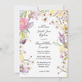 Convites Pastel Summer Floral Wedding