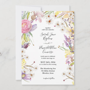 Convites Pastel Summer Floral Wedding