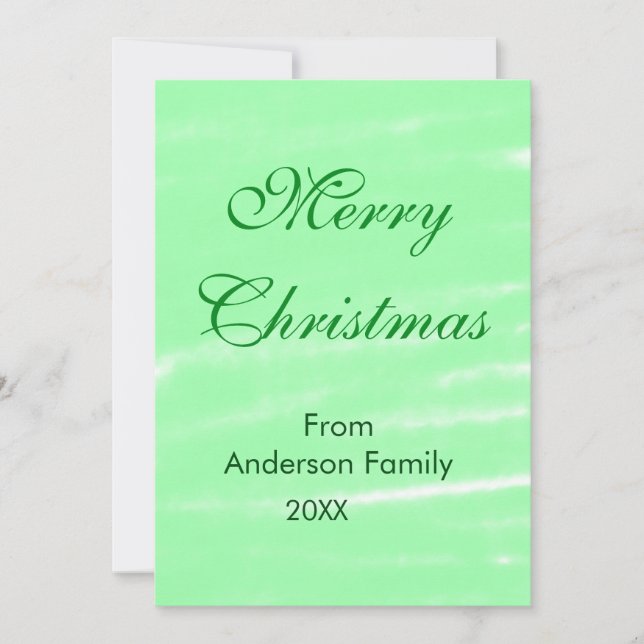 Convites Pastel verde aquarela feliz natal moderno (Frente)