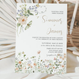 Convites Pastel Wildflower Garden Delicate Casamento Floral