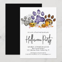 Pata Animal Imprime Pumpkin Pet Dog Festa de Hallo